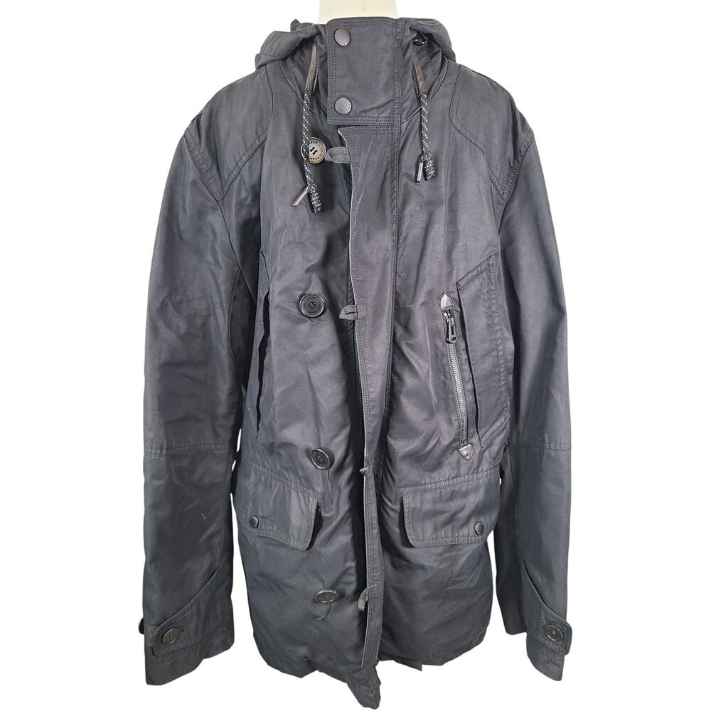 Cole Haan Black Rain Shell Classic Preppy Heritage Parka